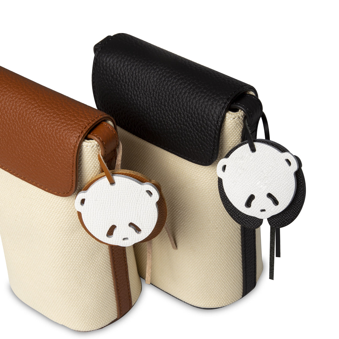 Panda Bag Charm - Cream/Black