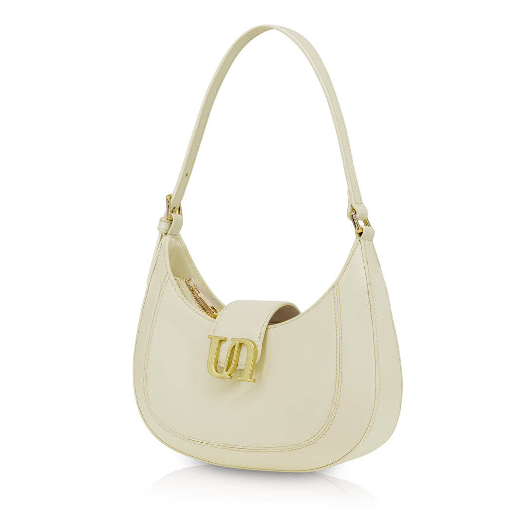 Unitude Bambi Crossbody bag (Cream color) 99%New 小牛皮手袋, 女裝, 手袋及銀包, 多用途袋-  Carousell