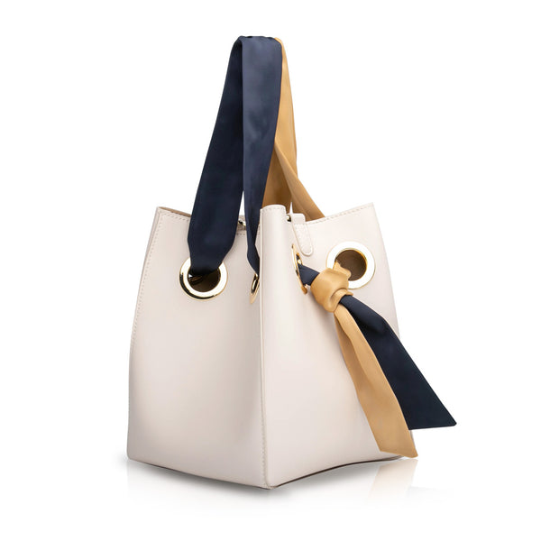 Unitude ribbon handle bucket bag sale